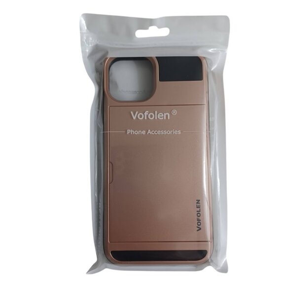 Vofolen Iphone Case NEW Rose Gold With Card Holder/ Money Slot -Shockproof - Picture 2 of 7